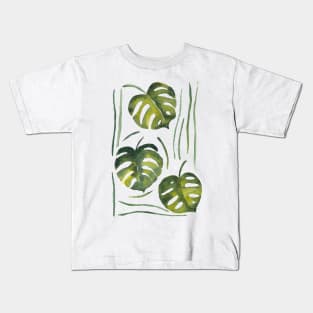 Monstera leaves Kids T-Shirt